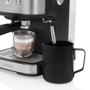 Machine à espresso PRINCESS et à capsules 850W 1.5 Inox/Noir 249413