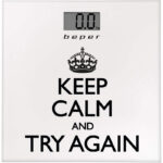 Pèse-personne Beper keep calm blanc 40.821