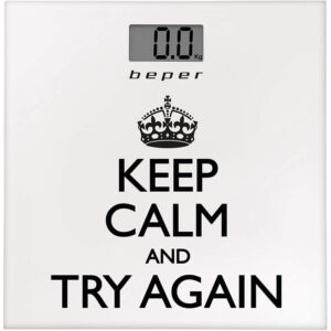 Pèse-personne Beper keep calm blanc 40.821