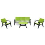 Salon SOTUFAB Central Park Plastique 5P CHS400 Vert
