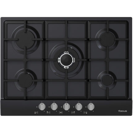 plaque-de-cuisson-focus-f4078BS-5-feux-70-cm-noir