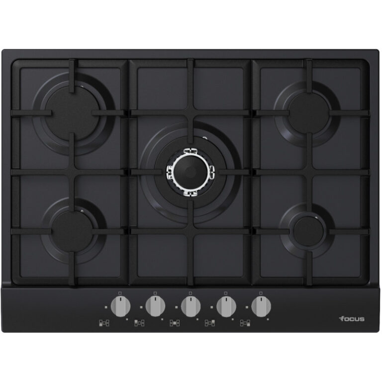 plaque-de-cuisson-focus-f4078BS-5-feux-70-cm-noir