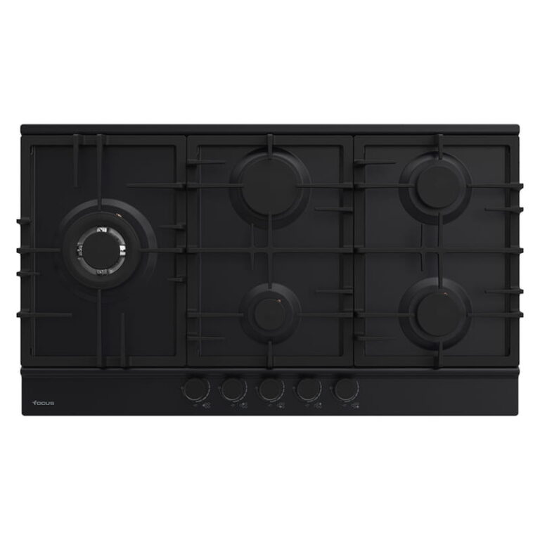 Plaque de cuisson FOCUS 5 feux 90 cm Fonte Noir F.4789B