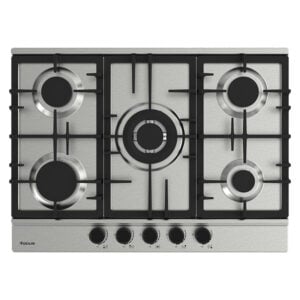 Plaque de cuisson FOCUS 5 Feux Fonte 70 cm Inox F.8011XS