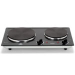 Plaque Encastrable LIVOO 2 Feux 2500W Noir DOC168N