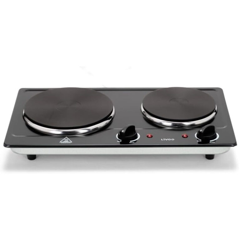 Plaque Encastrable LIVOO 2 Feux 2500W Noir DOC168N