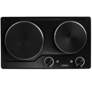 Plaque Réchaud LIVOO 2 Feux 2500W Noir DOC168N