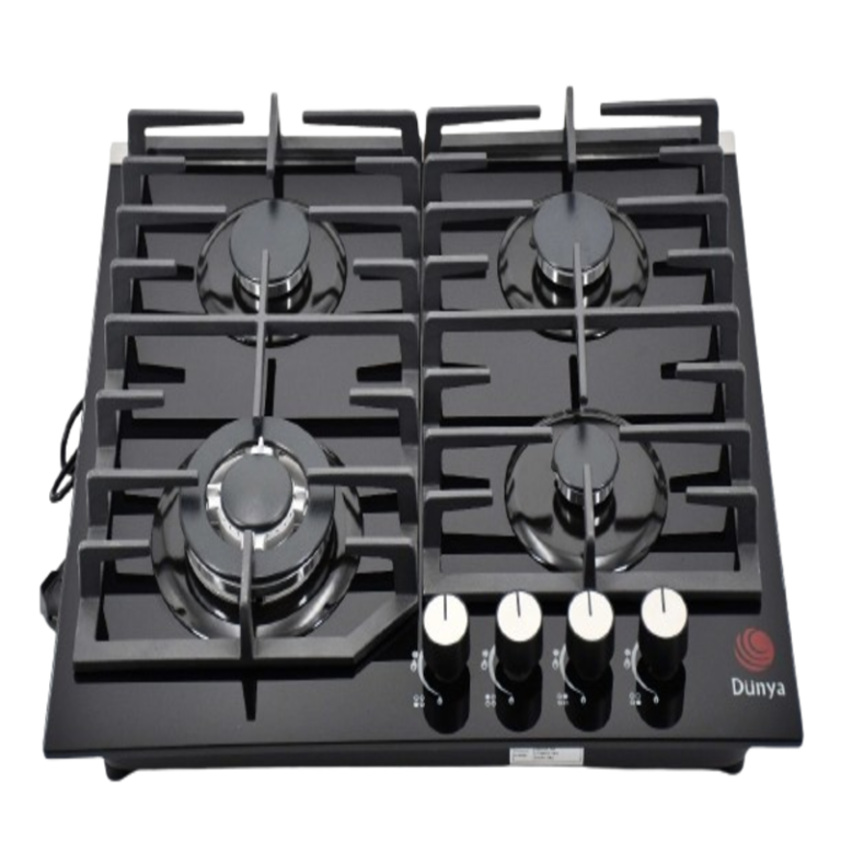 Plaque de cuisson Dunya encastrable 4 Feux 60 cm Vitro Noir D-6095 GB