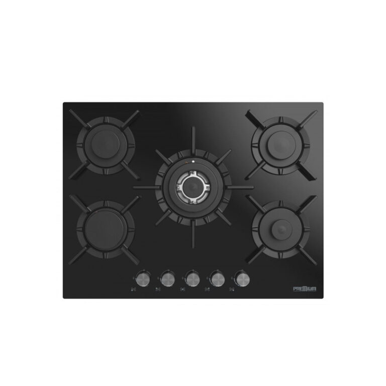 Plaque de cuisson PREMIUM 5 Feux 75 cm Fonte Vitro Noir APG751.BS01