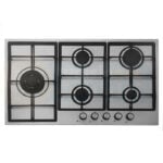 Plaque de cuisson PREMIUM 5 Feux 90 Cm Fonte Inox AP951.XS01