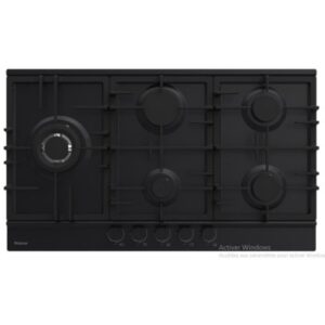 Plaque de cuisson PREMIUM 5 Feux 90 Cm Fonte Verre Noir APG951.BS01