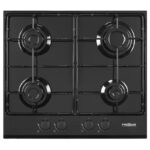 Plaque de cuisson PREMIUM 4 Feux 60 Cm Emaillée Noir APB640.BS03