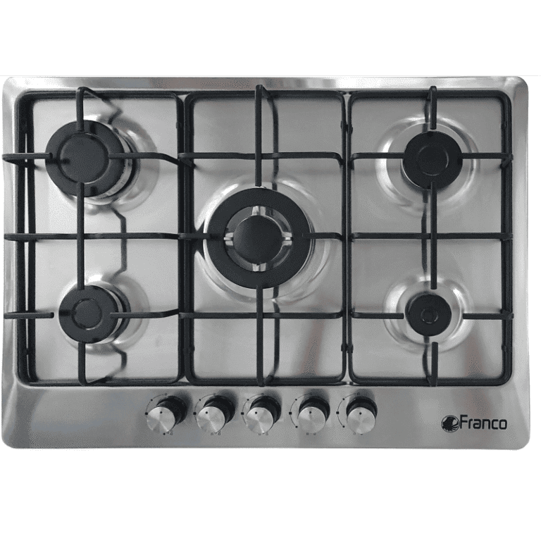 Plaque de cuisson encastrable FRANCO 5 Feux 70 Cm Emaillé Inox 70350-I