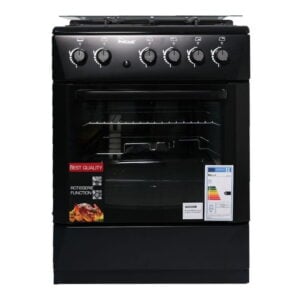 Cuisinière à Gaz PROCOOK 4 Feux 60 cm Noire TG6640N