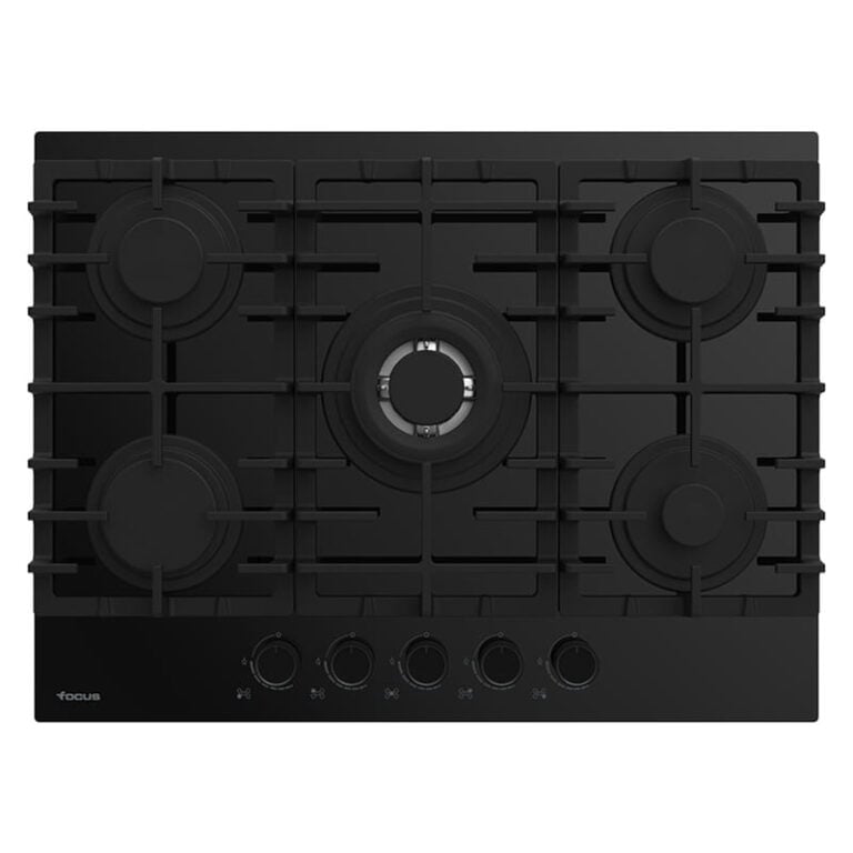Plaque de cuisson FOCUS 5 Feux 75Cm Vitro Noir F.8006BS