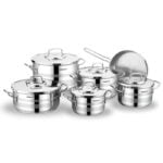 Batterie de cuisine KORKMAZ 11 Pièces Inox A2052