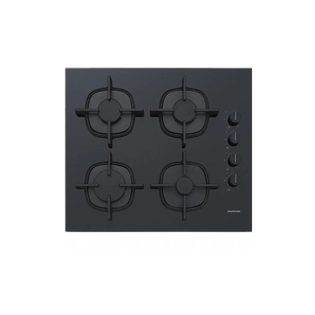 Plaque de cuisson SILVERLINE 4 Feux 60Cm Fonte Vitro Noir CS5343B01.FFD