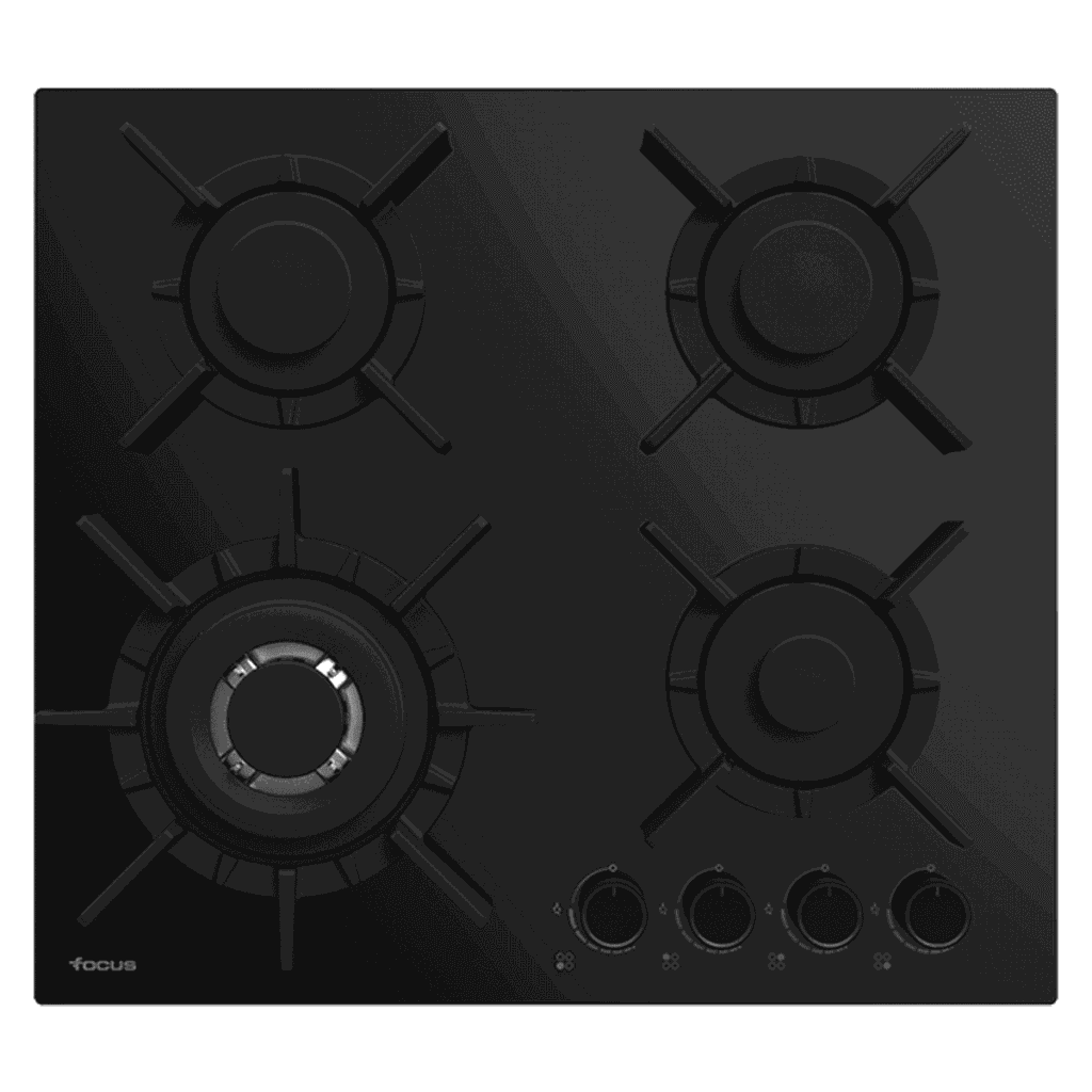 Plaque de cuisson Focus 4 Feux Fonte Vitro Noir 60Cm F.8015BS