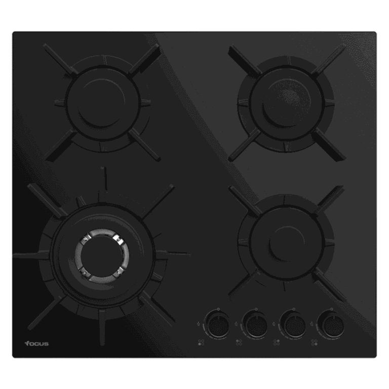 Plaque de cuisson Focus 4 Feux Fonte Vitro Noir 60Cm F.8015BS